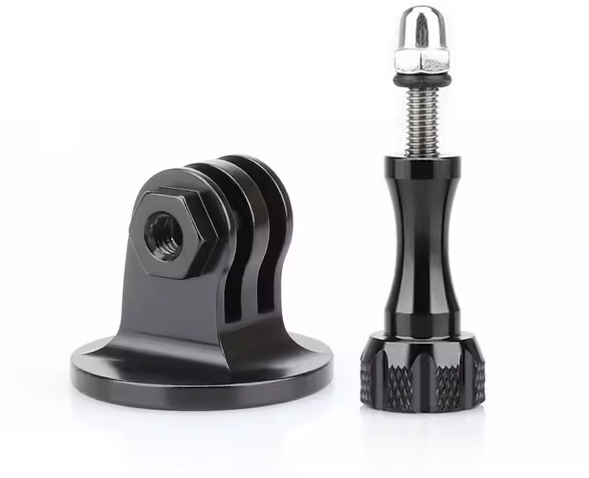 Tüm Aksiyon Kameralar ile Uyumlu Metal Adaptör + Metal Vida Siyah