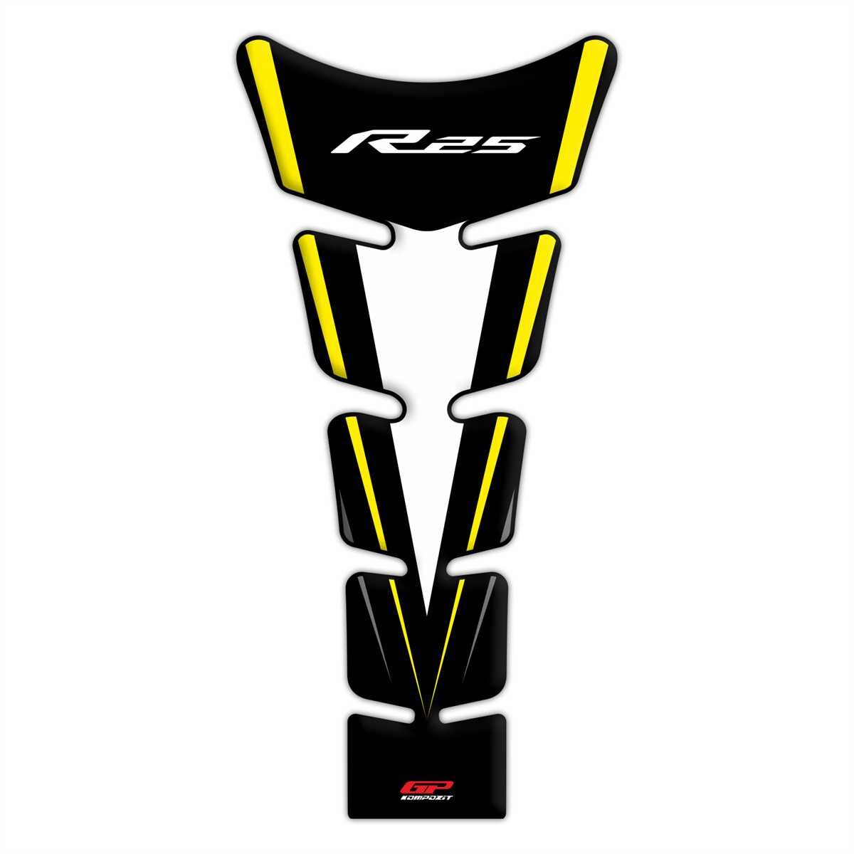 GP Kompozit Yamaha R25 2015-2018 Uyumlu Tank Pad Seti Sarı