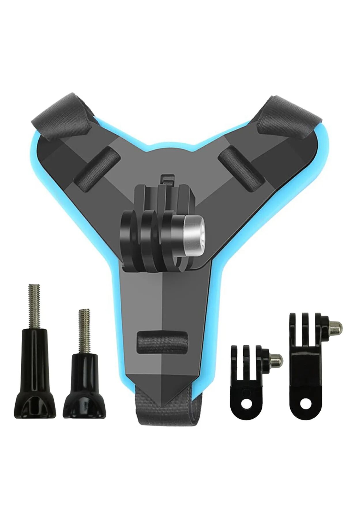 5 Parça Aksiyon Kamera Tutucu Jaw Mount Motor Kask Çene Tutma Aparatı Mavi