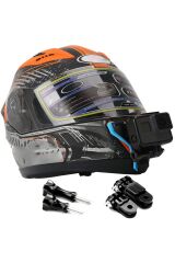 5 Parça Aksiyon Kamera Tutucu Jaw Mount Motor Kask Çene Tutma Aparatı Mavi