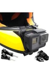 5 Parça Aksiyon Kamera Tutucu Jaw Mount Motor Kask Çene Tutma Aparatı Siyah