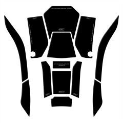 GP Kompozit Honda Forza 750 2021-2024 Uyumlu Tank Pad Seti Siyah