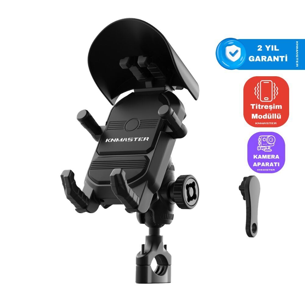 Knmaster TT-830 Titreşim Önleyicili Motosiklet Telefon Tutucu