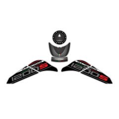 GP Kompozit Ducati Multistrada 1200 S 2015-2018 Uyumlu Tank Pad Seti Siyah