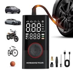 Knmaster LP200 – 150 PSI Dijital Göstergeli Şarjlı Hava Pompası