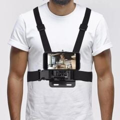 Cep Telefonu Uyumlu Göğüs Kemeri Vlog Video Çekim Seti Phone Holder Chest Body Strap