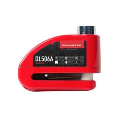 KNMASTER DL506A 6mm Alarmlı Disk Kilidi | KIRMIZI