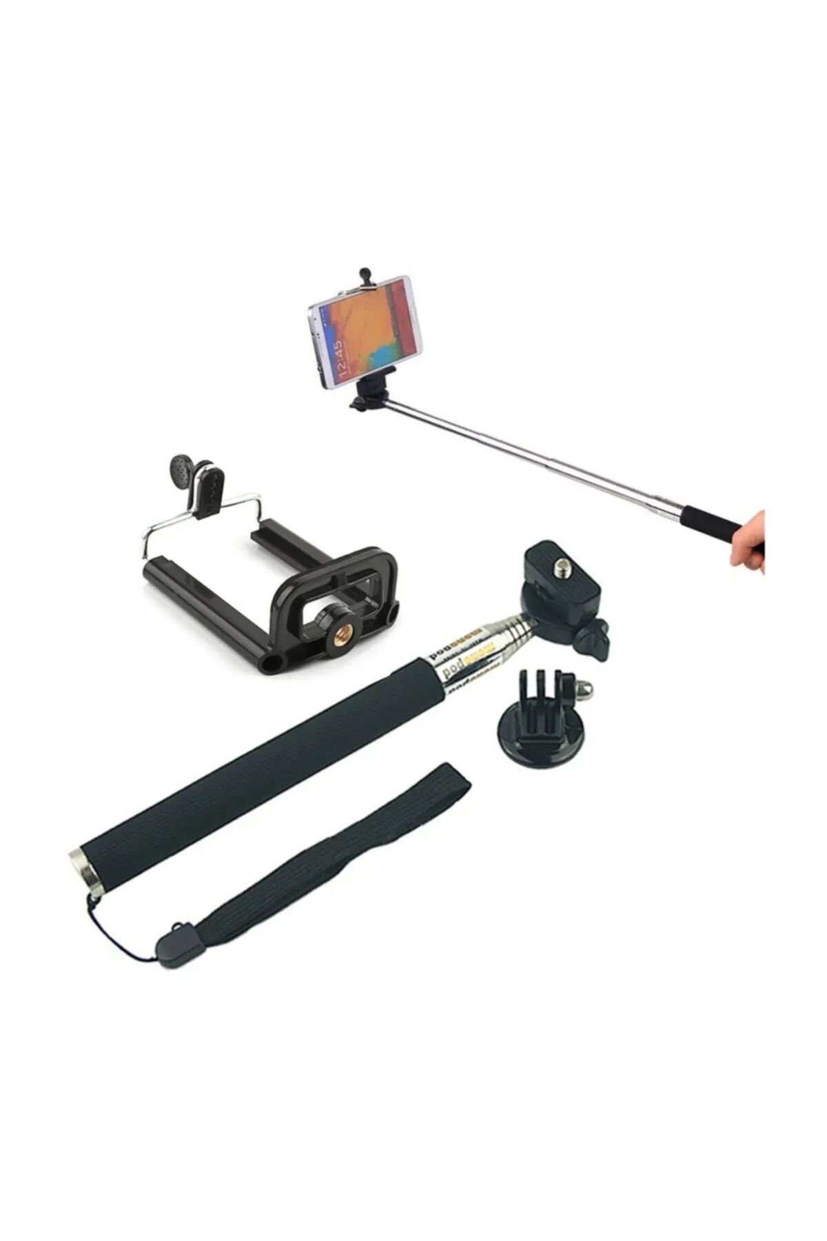 Tüm Aksiyon Kameralara Uyumlu Monopod Ve Telefon Tutucu