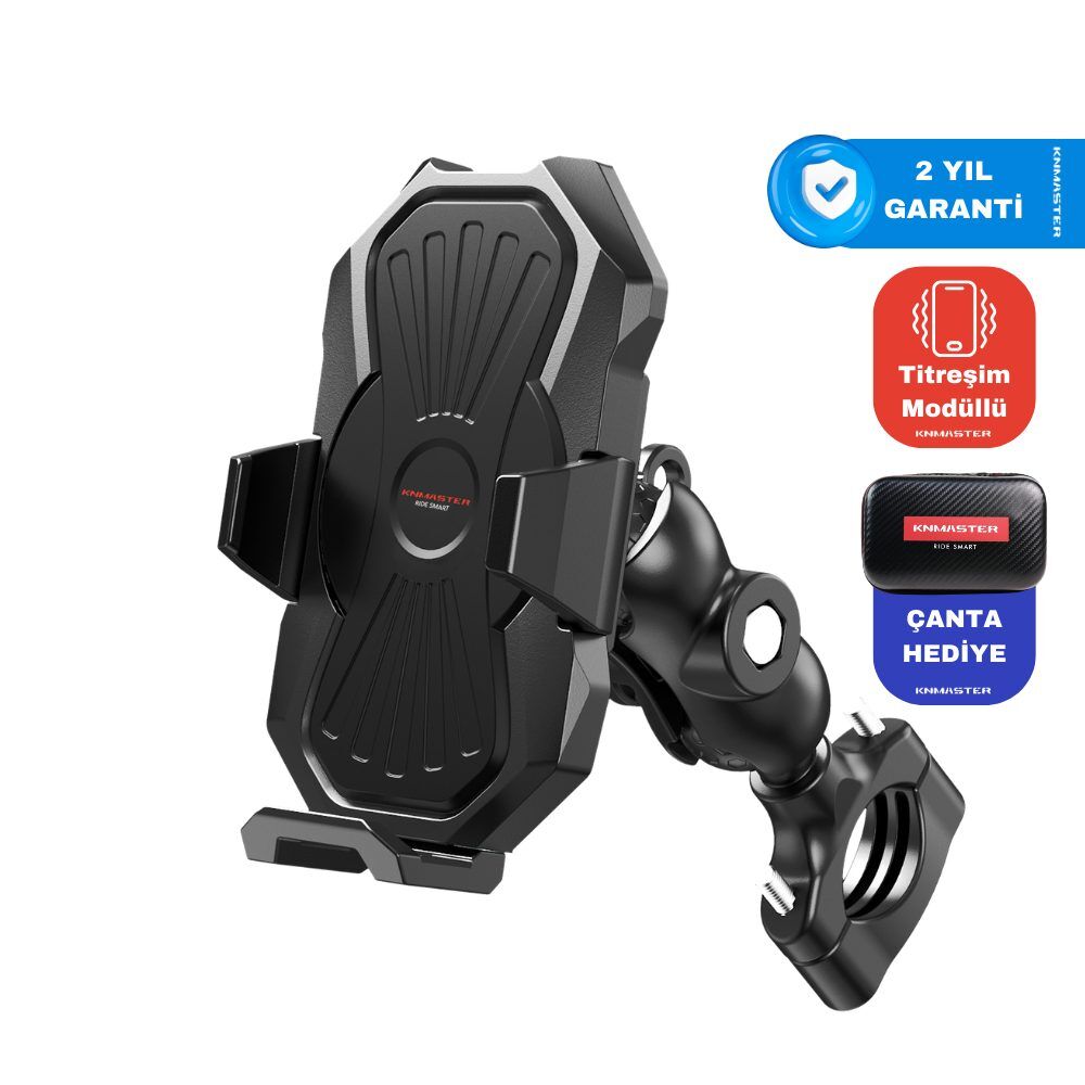 Knmaster TT-880 Titreşim Önleyicili Motosiklet Telefon Tutucu