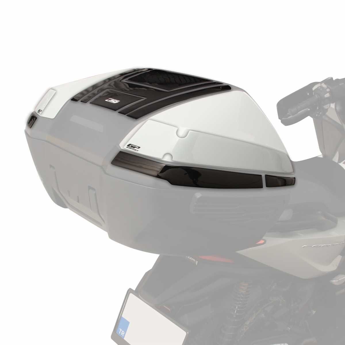 GP Kompozit Honda Forza 250 2018-2025 Uyumlu Çanta Pad Seti Gri