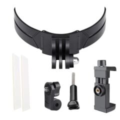 Motosiklet Kask Çene Yapıştırıcılı Telefon Ve Aksiyon Kamera Tutucu Full Aparat