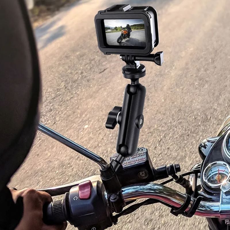 Motosiklet Bisiklet Aynaya Monte Ayarlanabilir Kamera Tutucu Aparat