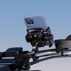 Tüm Motosikletlere Uyumlu Titreşim Engelleyicili  Telefon Tutucu
