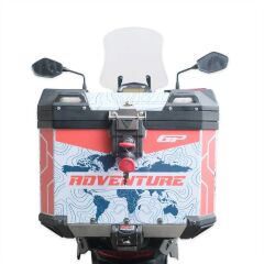 GP Kompozit DSN09 Universal 37 lt Desenli Alüminyum Motosiklet Çantası