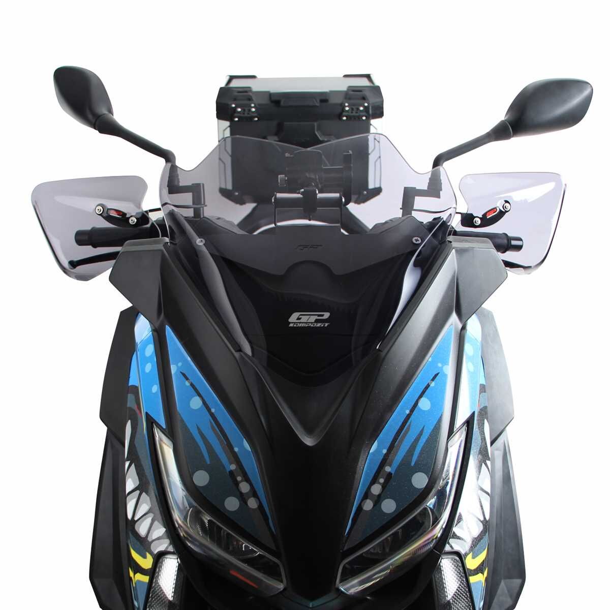 GP Kompozit Yamaha XMAX 250 / 400 2014-2017 Uyumlu Spor Ön Cam Siyah