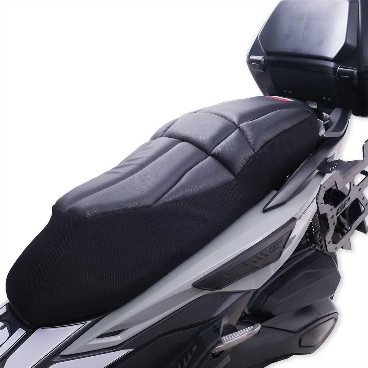 GP Kompozit Honda Forza 250 2018-2025 Uyumlu Fileli Motosiklet Konfor Sele Kılıfı Siyah