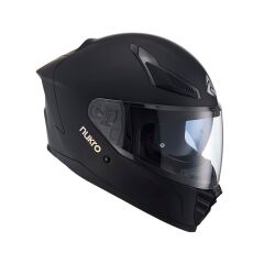Nukro YM-853 Solid Matt Black Kask