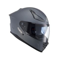 Nukro YM-853 Solid Matt Silver Kapalı Kask