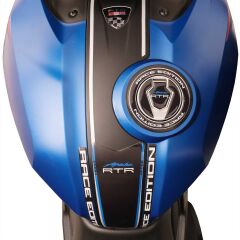 GP Kompozit TVS Apache RTR 200 2024 Uyumlu Tank Pad Seti Siyah - Mavi