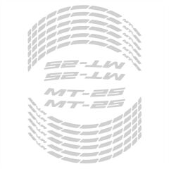 GP Kompozit Yamaha MT-25 2015-2024 Uyumlu Jant Şeridi Reflektif Gri