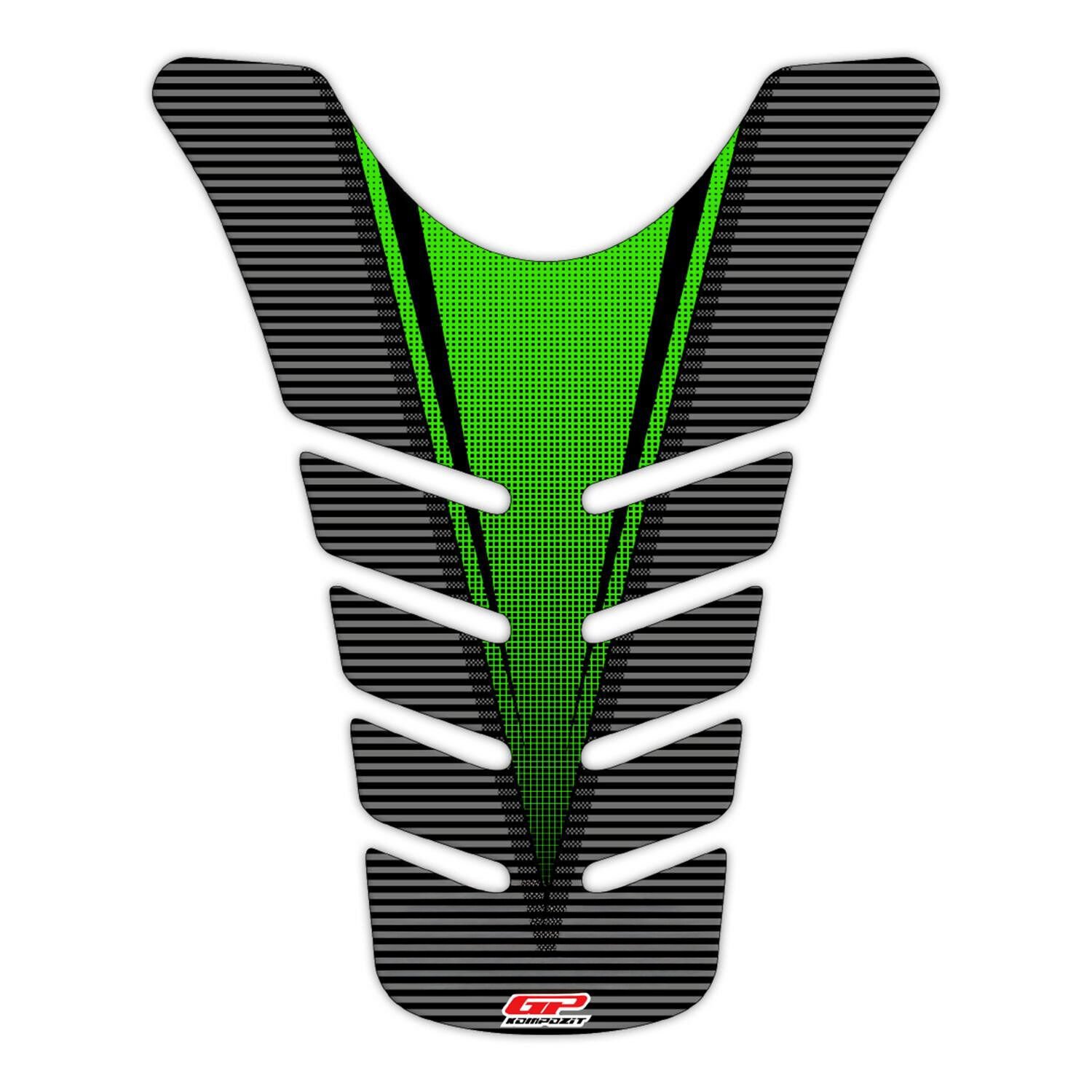 GP Kompozit Kawasaki ZX-6R 2009-2017 Uyumlu Tank Pad Yeşil