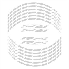 GP Kompozit Yamaha R25 2015-2024 Uyumlu Jant Şeridi Reflektif Gri