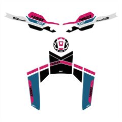 GP Kompozit CF Moto 450 MT 2024 Uyumlu Tank Pad Seti Mavi