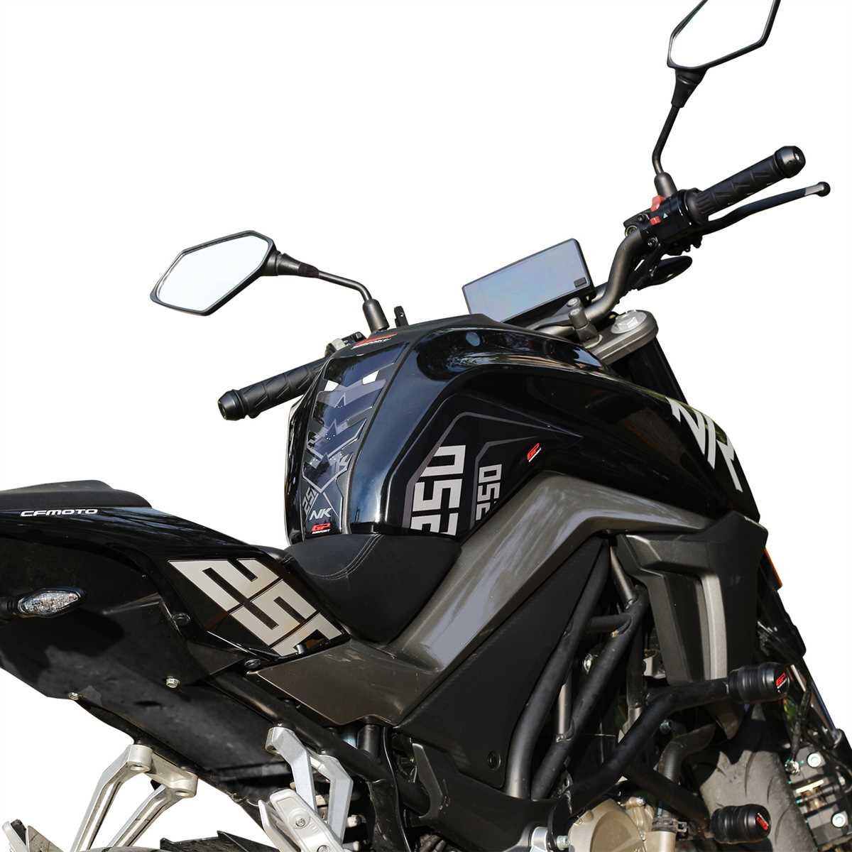 GP Kompozit CF Moto 250 NK 2018-2022 Uyumlu Tank Pad Seti Gri