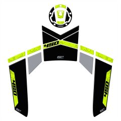 GP Kompozit CF Moto 450 MT 2024 Uyumlu Tank Pad Siyah