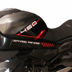 GP Kompozit CF Moto 450 SR 2023-2024 Uyumlu Tank Pad Seti Kırmızı