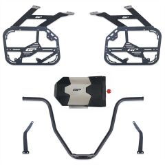 GP Kompozit Honda Africa Twin CRF1100L 2020-2024 Uyumlu Yan Çanta Demiri Siyah