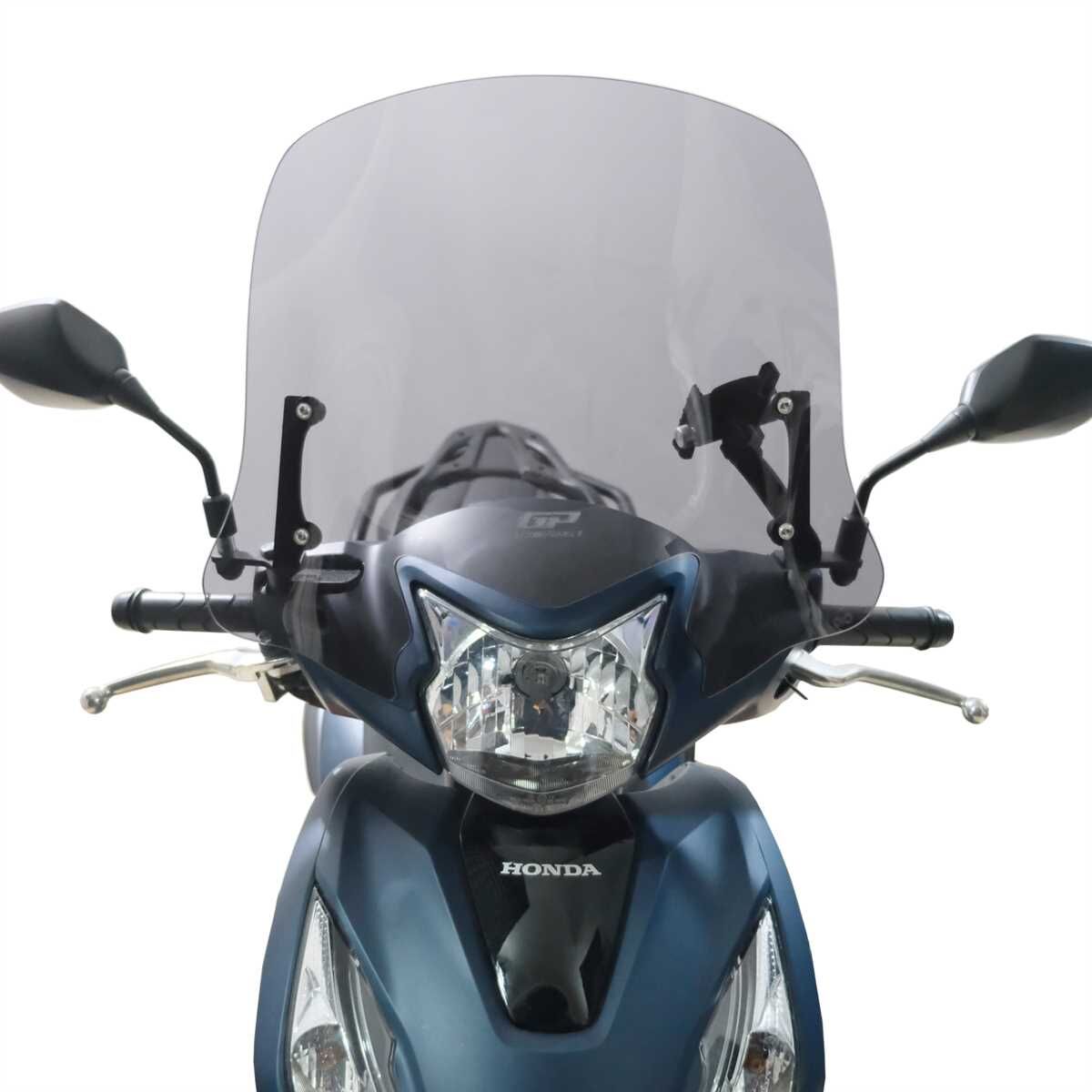 GP Kompozit Honda Dio 2021-2025 Uyumlu Kısa Ön Cam Füme