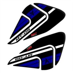 GP Kompozit Yamaha MT-09 2021-2023 Uyumlu Tank Pad Seti Siyah-Mavi