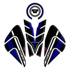 GP Kompozit Yamaha MT-09 2021-2023 Uyumlu Tank Pad Seti Siyah-Mavi