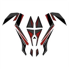 GP Kompozit Yamaha NMAX 125 / 155 2015-2020 Uyumlu Tank Pad Seti Kırmızı