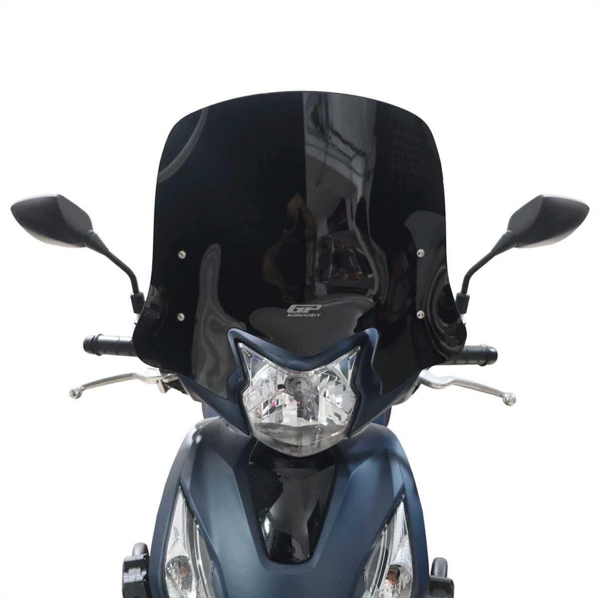 GP Kompozit Honda Dio 2021-2025 Uyumlu Kısa Ön Cam Siyah