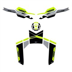 GP Kompozit CF Moto 450 MT 2024 Uyumlu Tank Pad Seti Siyah