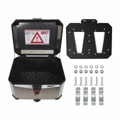 GP Kompozit Universal 45 lt Alüminyum Motosiklet Çantası Gri