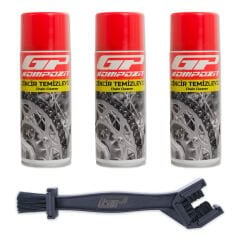 GP Kompozit BKM04 Motosiklet Bakım Seti (3 X Zincir Temizleyici + Zincir Temizleme Fırçası)