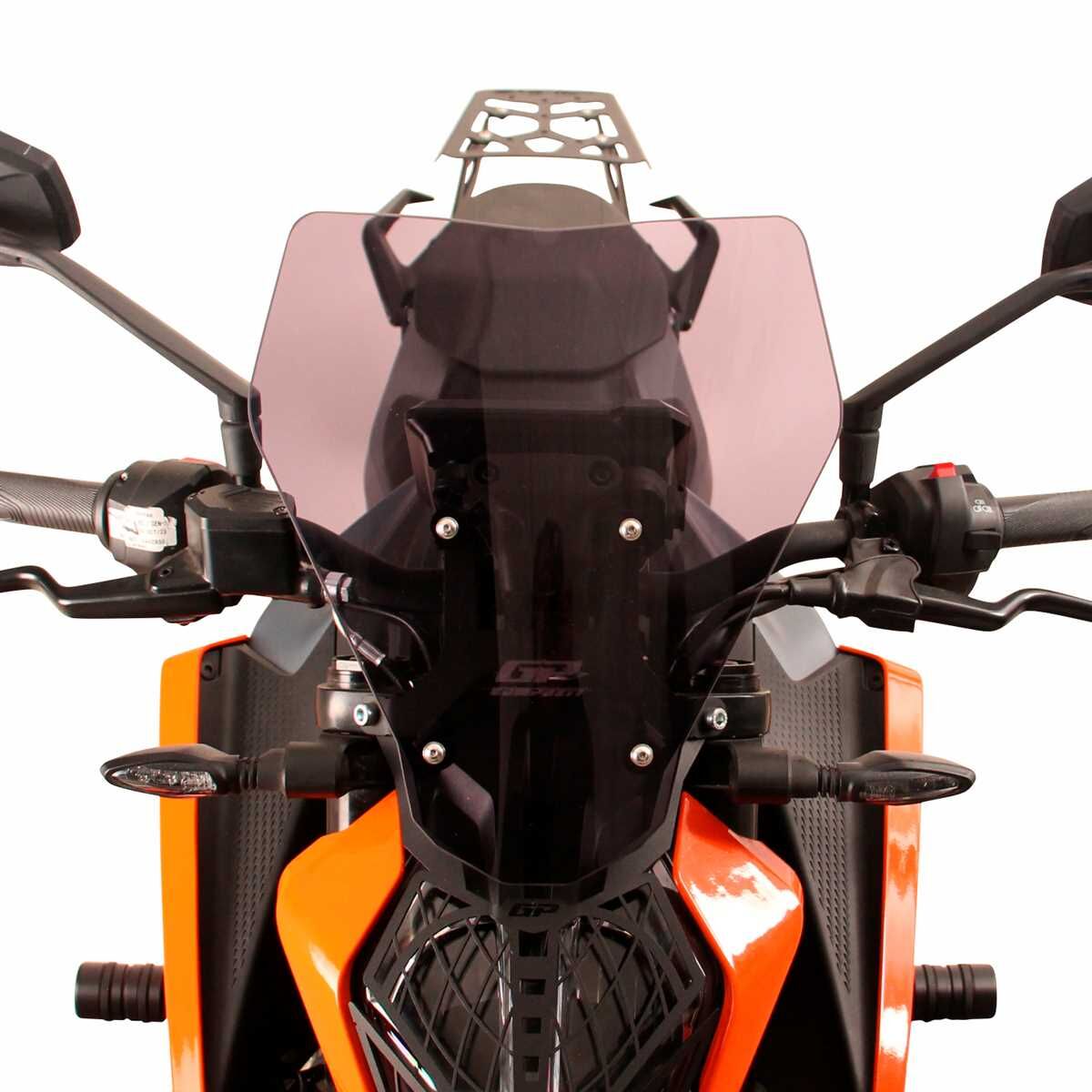 GP Kompozit KTM Duke 250 2024 Uyumlu Ön Cam Siyah