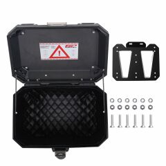 GP Kompozit Universal 75 lt Alüminyum Motosiklet Çantası Siyah