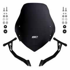 GP Kompozit Honda CB125F 2023-2024 Uyumlu Ön Cam Siyah