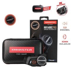 KN1600C PRO Kameralı Motosiklet Bluetooth Intercom Kulaklık Seti