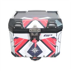 GP Kompozit DSN10 Universal 37 lt Desenli Alüminyum Motosiklet Çantası