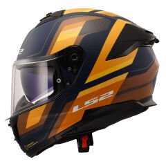 LS2 STREAM 2 VINTAGE MAT NAVY MAVİ-TURUNCU-KAHVERENGİ KASK