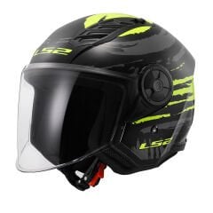 LS2 AIRFLOW 2 BRUSH SİYAH-NEON SARI KASK