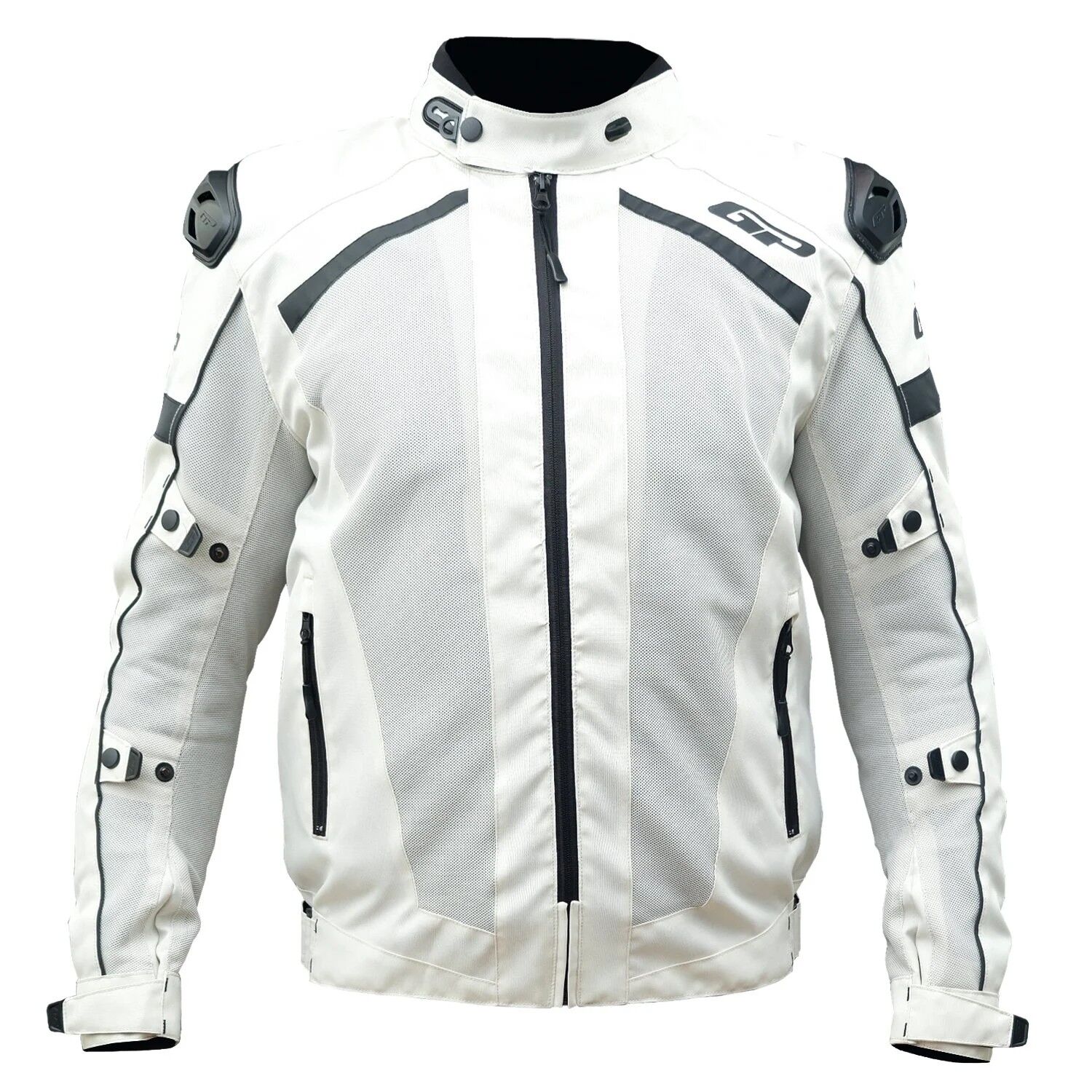 GP Kompozit MNTY001 Yazlık 5 Korumalı Motosiklet Montu Beyaz