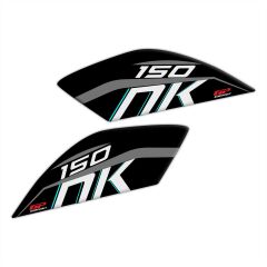 GP Kompozit CF Moto 150 NK 2016-2022 Uyumlu Tank Pad Seti Siyah-Turkuaz