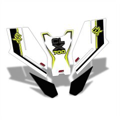 GP Kompozit CF Moto 700 CL-X 2022-2024 Uyumlu Tank Pad Seti Sarı