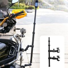360° Ayarlanabilir Motosiklet Çift Kelepçeli Alüminyum Aksiyon Kamera Bağlantı Aparatı